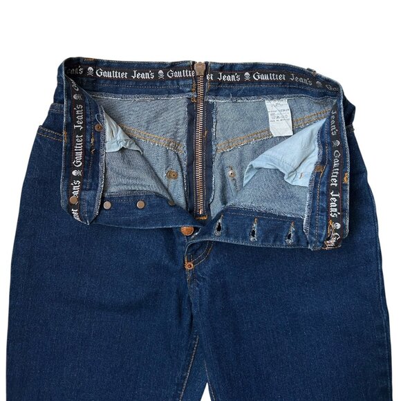 90s Vintage Gaultier Jeans Modson Highwaisted Back Zipper Avant-Garde Edgy. - Picture 8 of 13